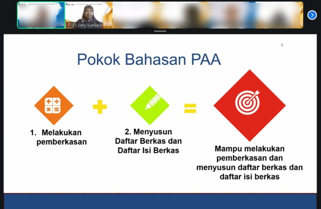 Pelatihan Pengelolaan Arsip Dinamis Angkatan VII 2026 Hari ke2 Leny Syanjaya