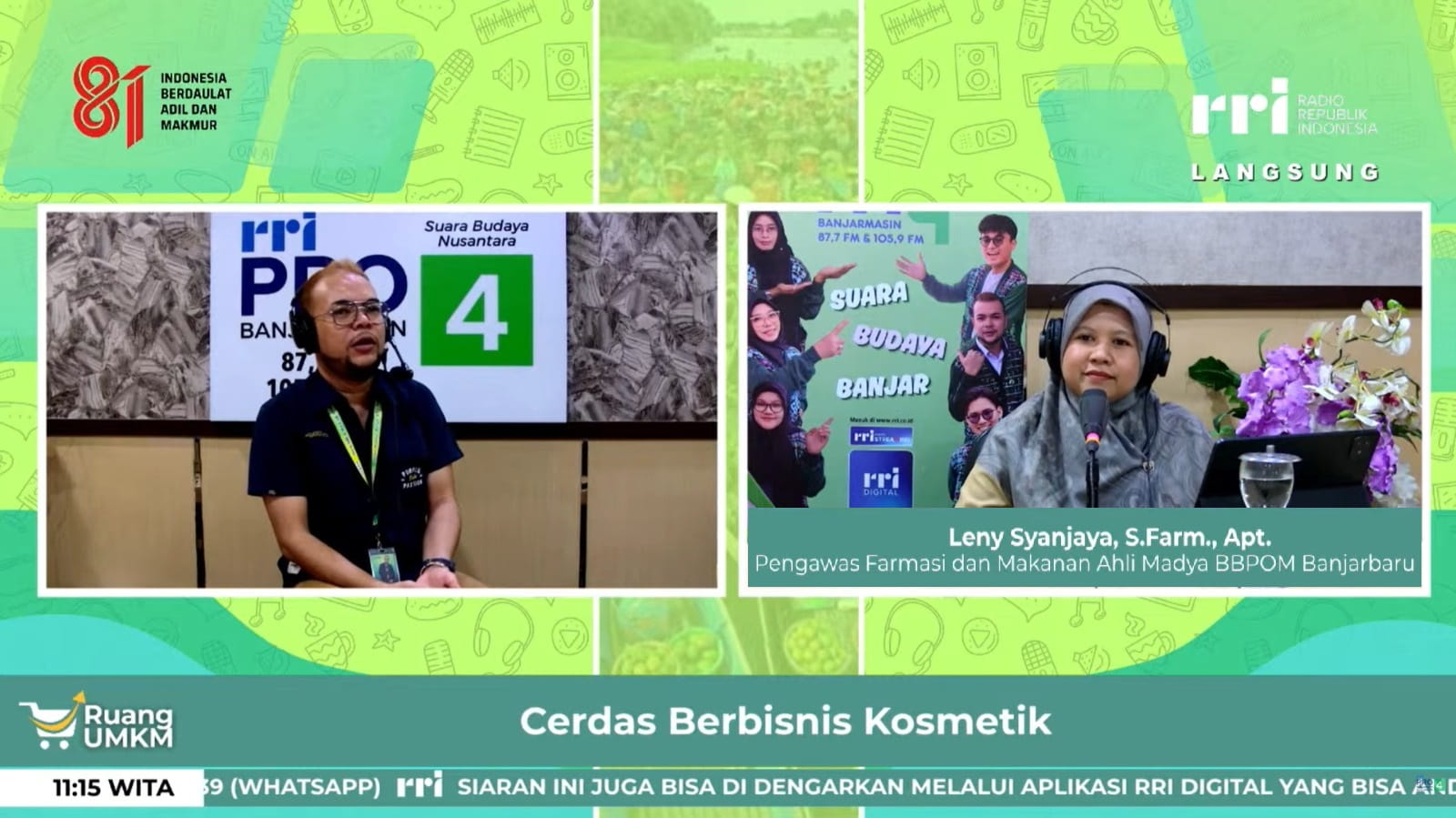 leny syanjaya cerdas berbisnis kosmetik rri pro 4 banjarmasin